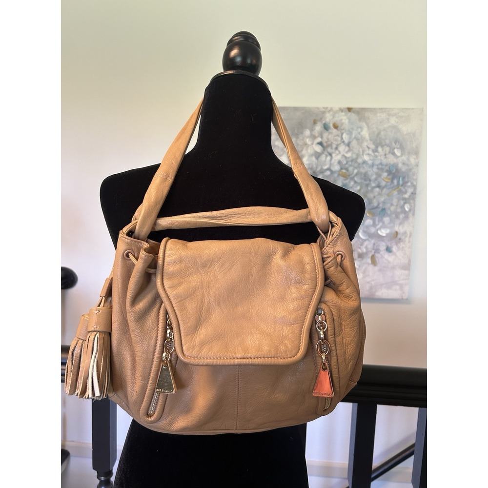 See‎ By Chloe Bag Camel Leather Tassel Shoulder Top Handle Gold Zipper Dustbag